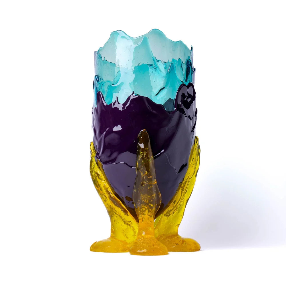 Clear Vase Extra Colour - Clear Aqua, Matt Aubergine, Clear Yellow