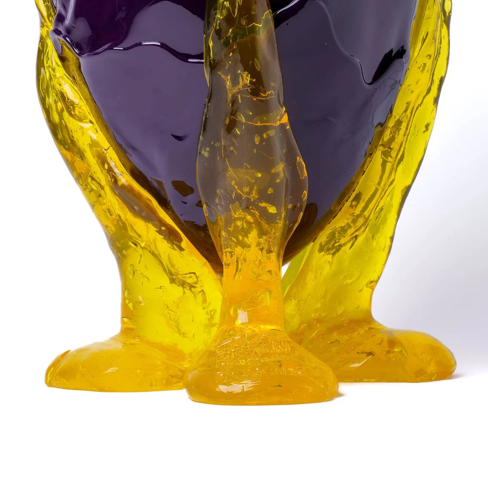 Clear Vase Extra Colour - Clear Aqua, Matt Aubergine, Clear Yellow