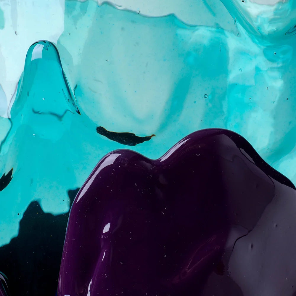 Clear Vase Extra Colour - Clear Aqua, Matt Aubergine, Clear Yellow