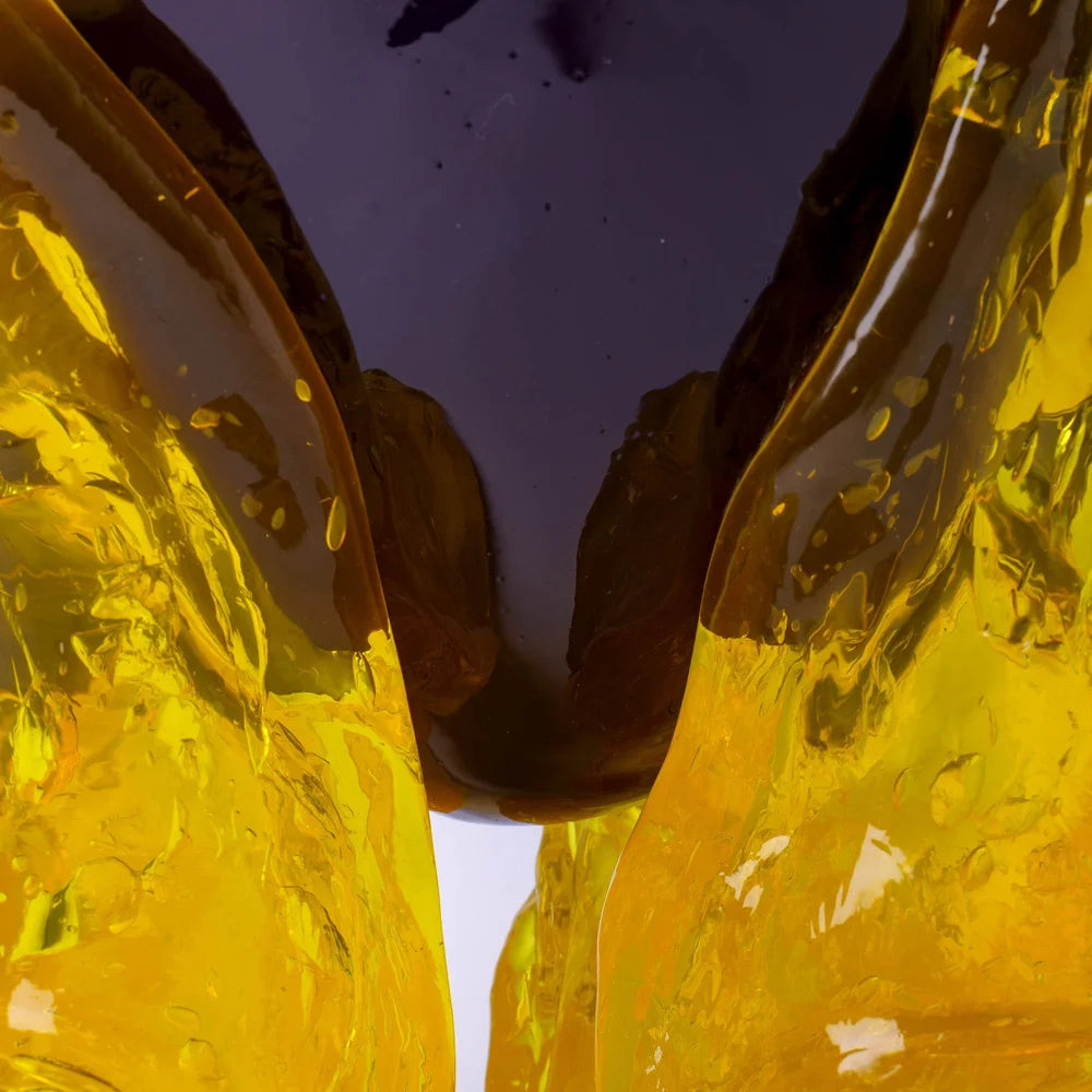 Clear Vase Extra Colour - Clear Aqua, Matt Aubergine, Clear Yellow