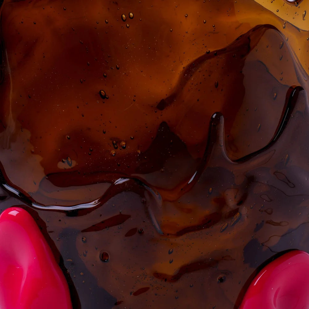 Clear Vase - Clear Brown And Matt Fuchsia