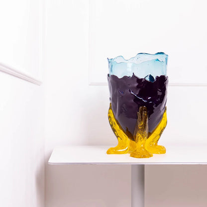 Clear Vase Extra Colour - Clear Aqua, Matt Aubergine, Clear Yellow