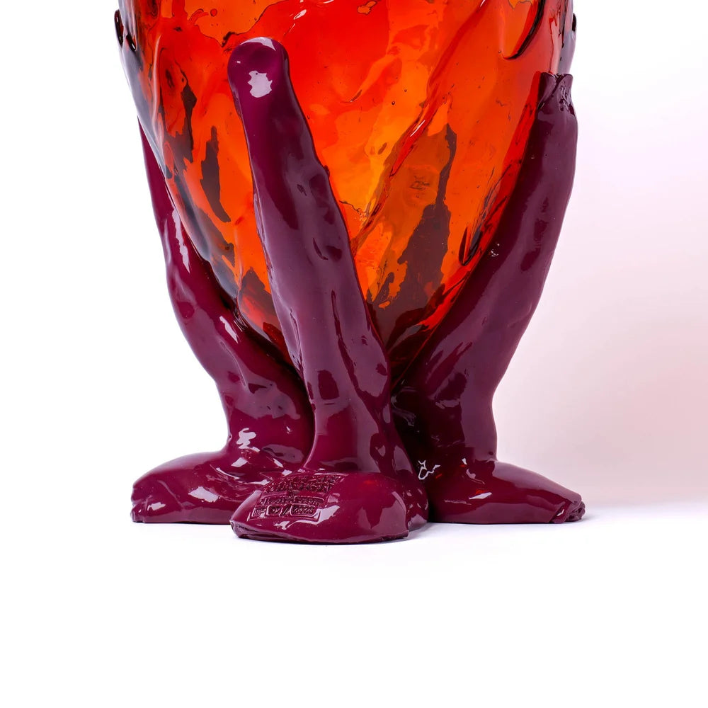 Clear Vase Extra Colour - Clear Pink, Clear Orange And Matt Cherry