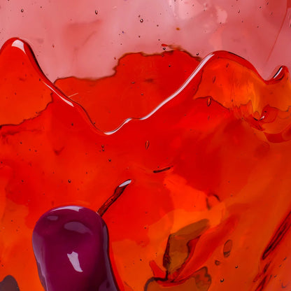 Clear Vase Extra Colour - Clear Pink, Clear Orange And Matt Cherry