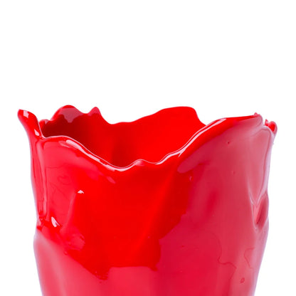 Clear Vase - Matt Red, Fluo Fuchsia