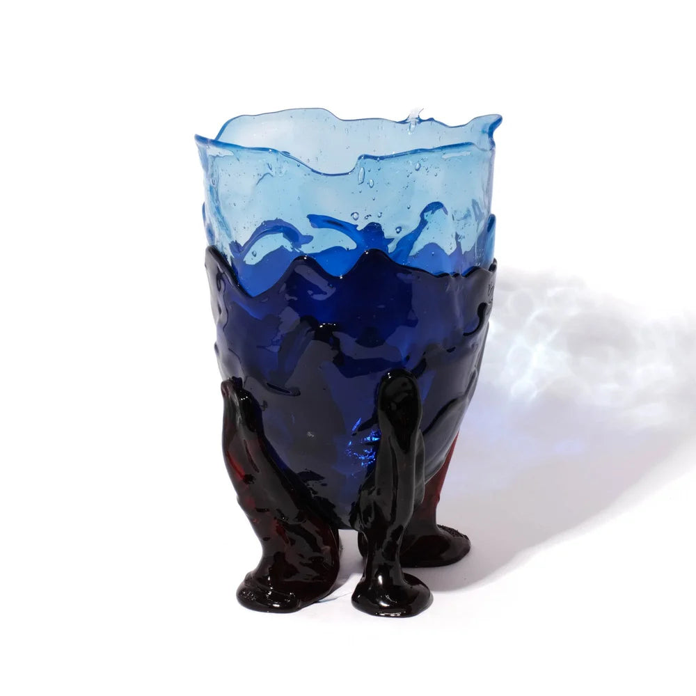 Clear Vase Extra Colour - Clear Blue, Blue, Dark Ruby