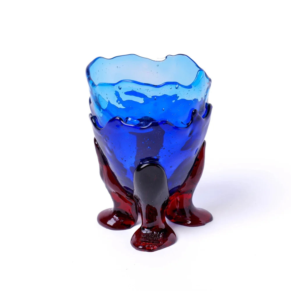 Clear Vase Extra Colour - Clear Blue, Blue, Dark Ruby