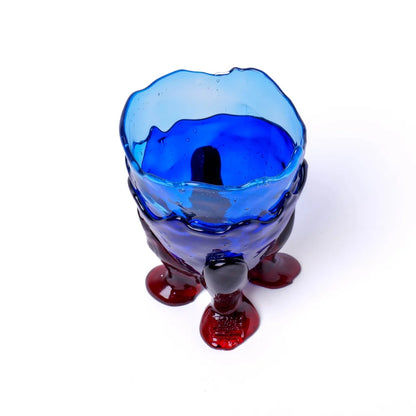 Clear Vase Extra Colour - Clear Blue, Blue, Dark Ruby
