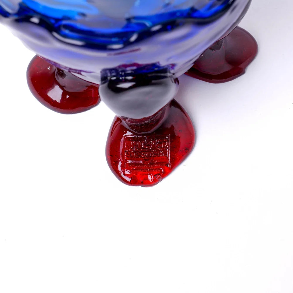 Clear Vase Extra Colour - Clear Blue, Blue, Dark Ruby