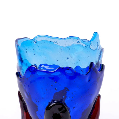 Clear Vase Extra Colour - Clear Blue, Blue, Dark Ruby