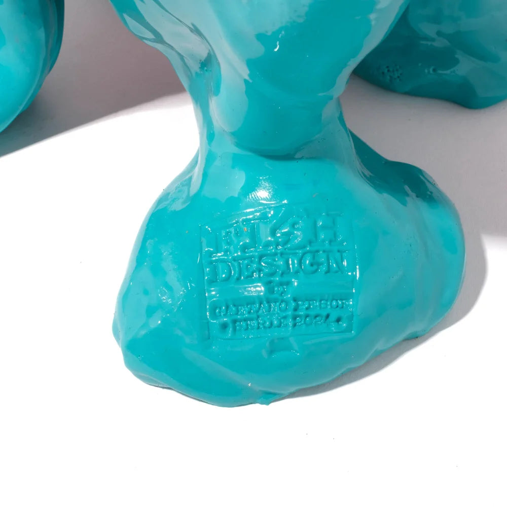 Clear Vase Extra Colour - Clear Lilac, Matt Red And Turquoise