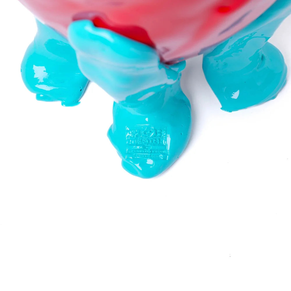 Clear Vase Extra Colour - Clear Lilac, Matt Red And Turquoise