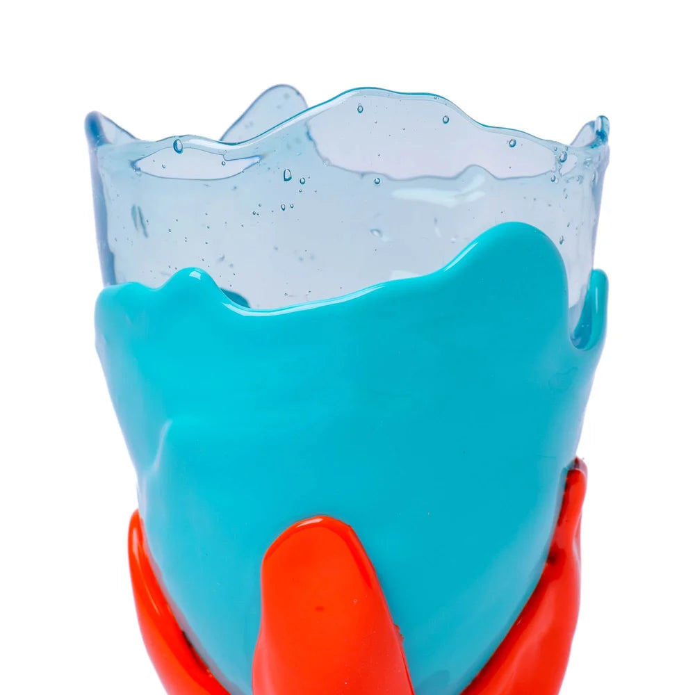 Clear Vase Extra Colour - Clear Aqua, Matt Turquoise, Orange