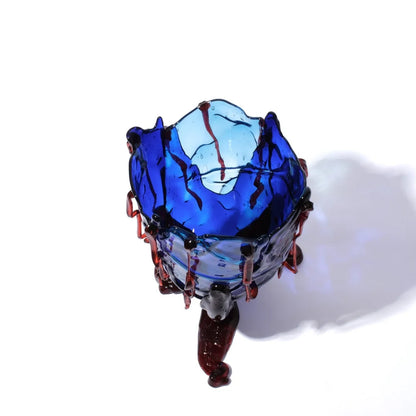 Clear Special Vase Extra Colour - Clear Blue, Blue, Dark Ruby