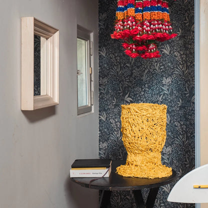 Moss Vase - Matt Pastel Yellow, Blue