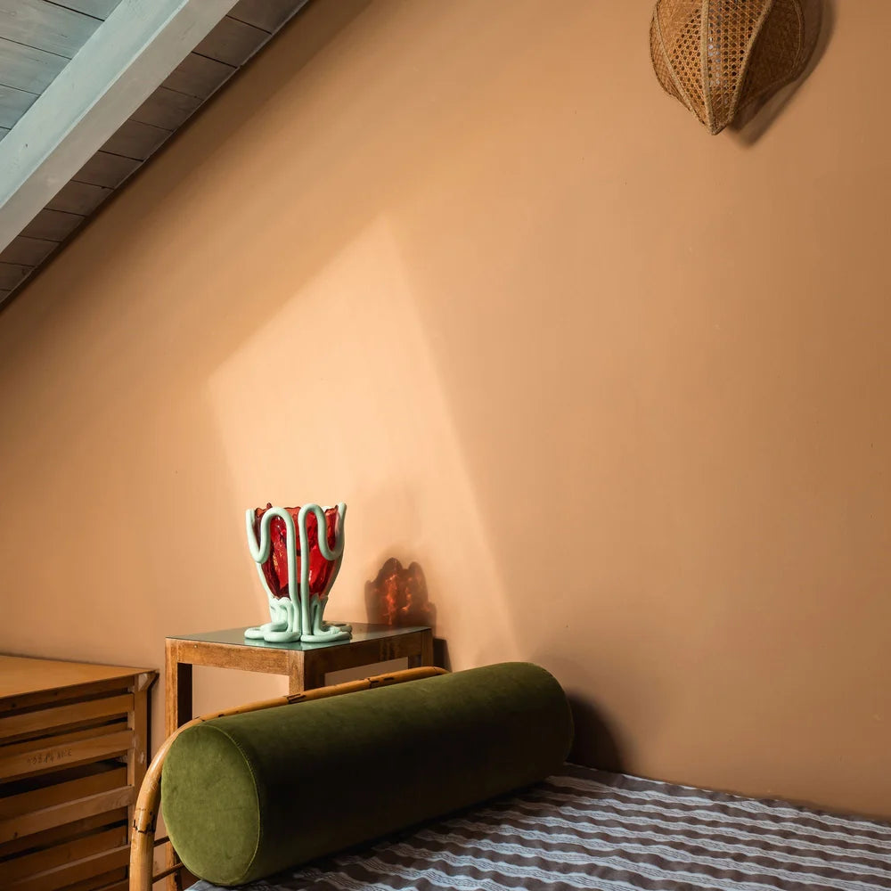 Indian Summer Vase - Clear Light Fuchsia, Matt Mint