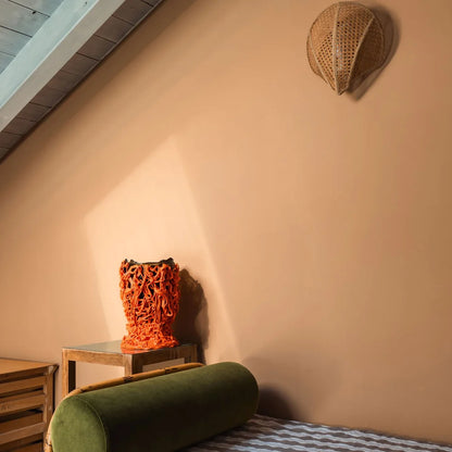 Spaghetti Special Vase - Clear Fumè, Pastel Orange