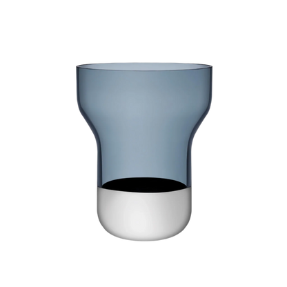 Contour Vase Wide Steel Blue