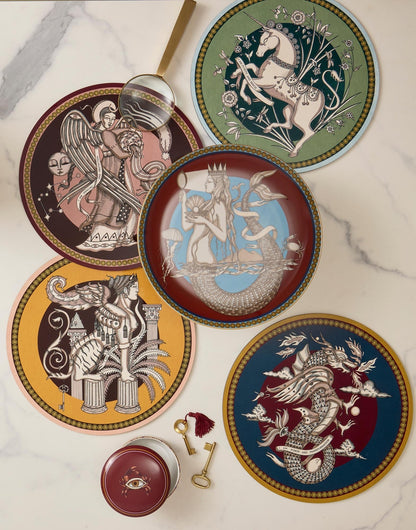 Mermaid Bordeaux Decorative Plate
