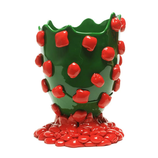 Nugget Vase - Matt Green, Matt Red