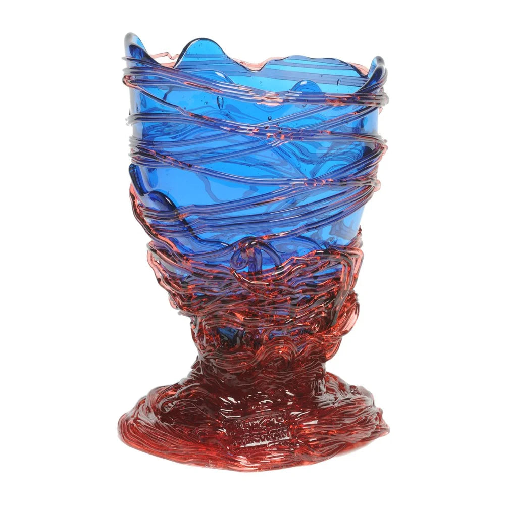 Spaghetti Vase - Clear Blue, Fuchsia