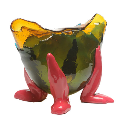 Fioca Vase Extra Colour - Clear Amber, Emerald And Matt Fuchsia