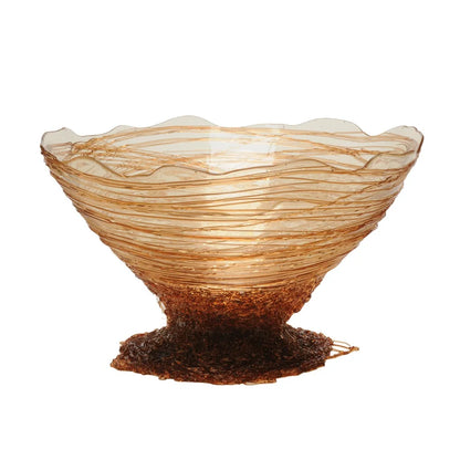 Ogiva Vase - Clear And Amber