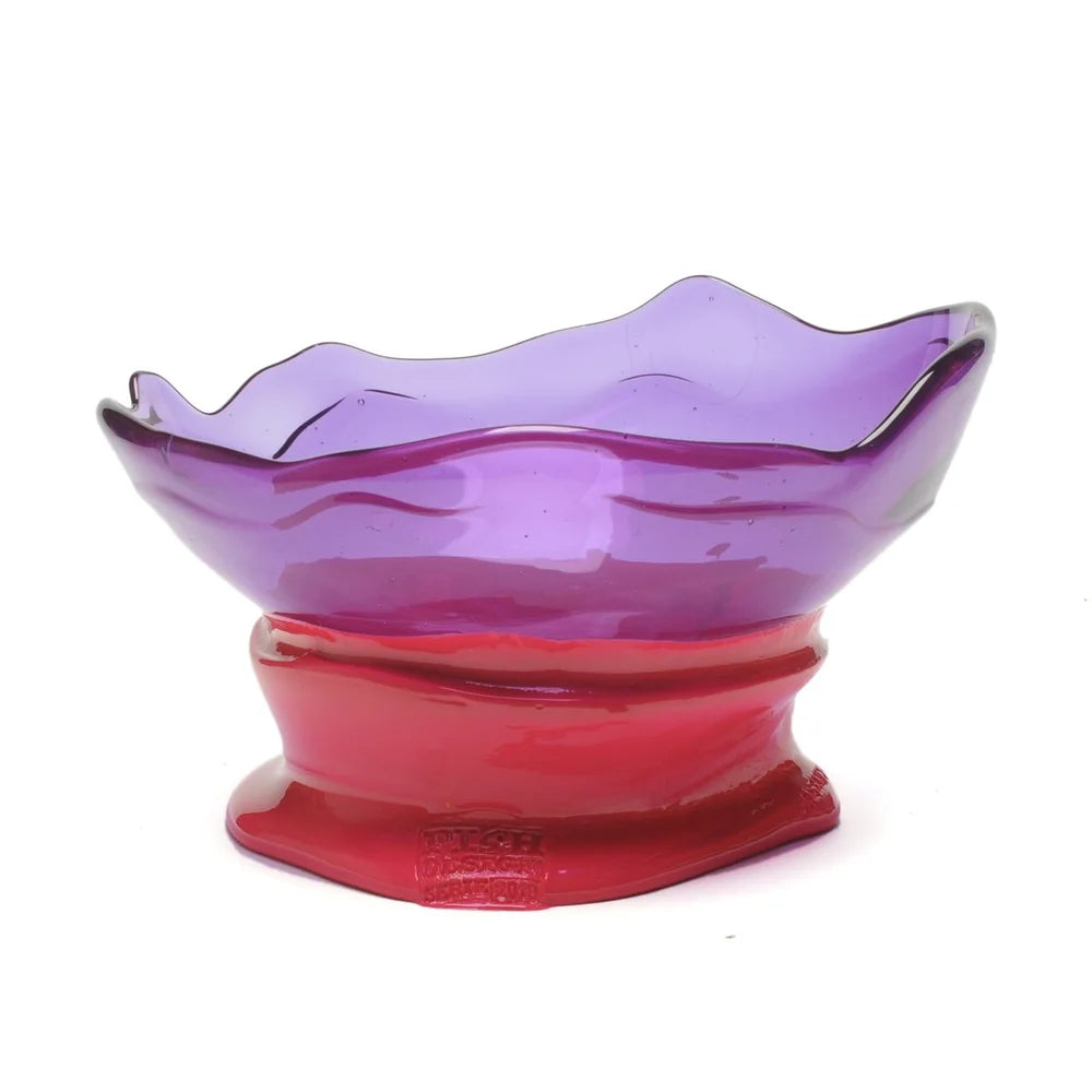 Big Collina Vase - Clear Purple And Matt Fuchsia