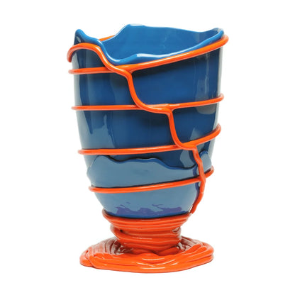 Pompitu II Vase - Blue Navy, Matt Orange
