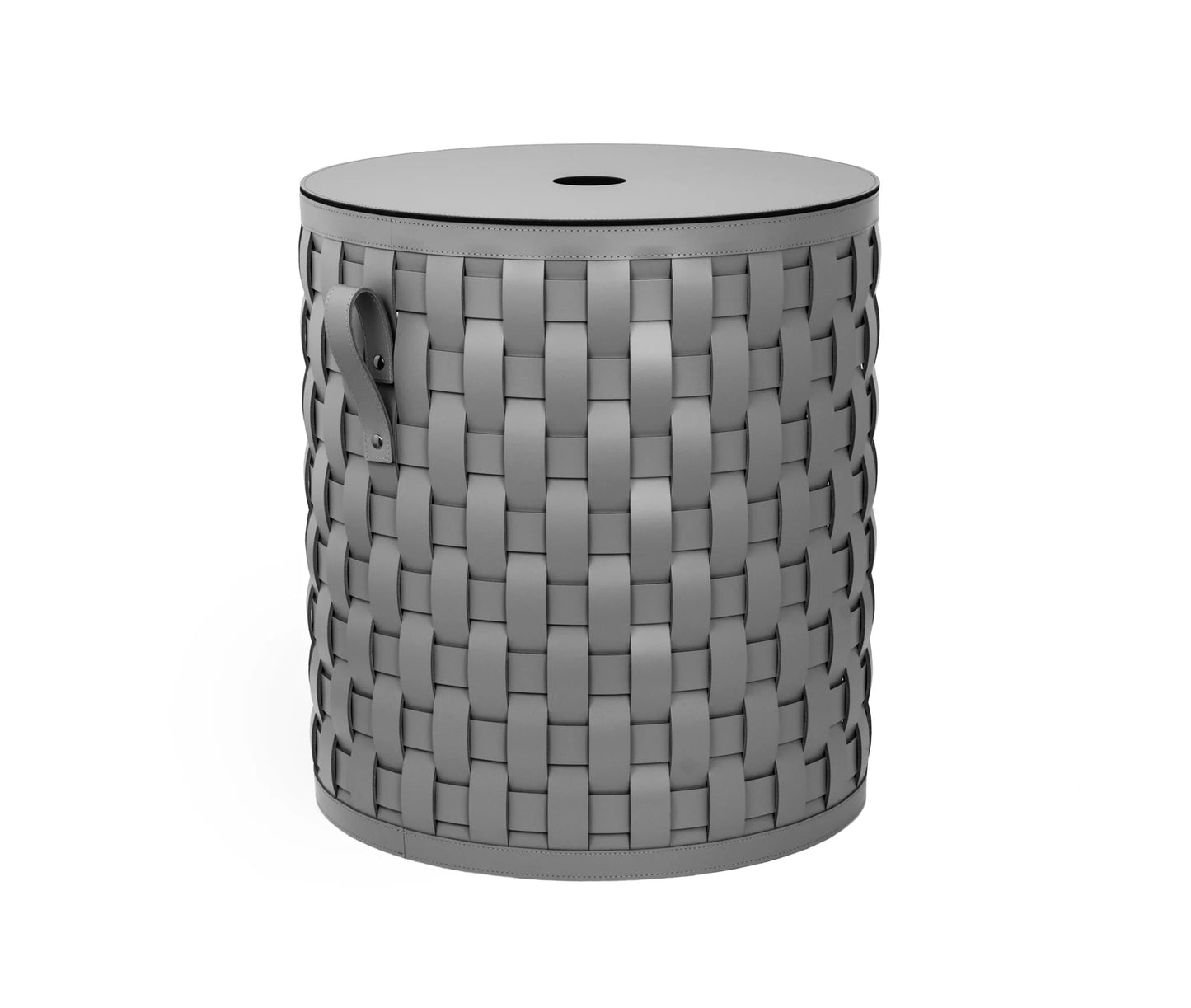 Demetra Short Round Basket With Flat Lid