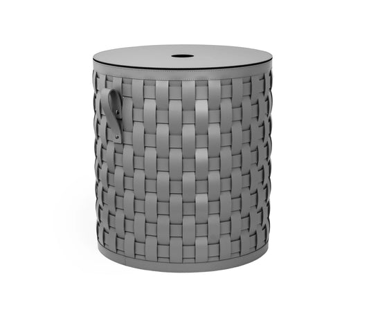 Demetra Short Round Basket With Flat Lid