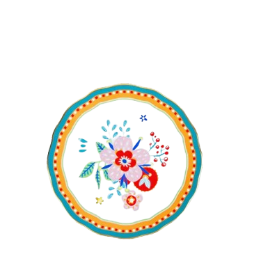 Mamma Mia Dessert Plate - Pink Flower