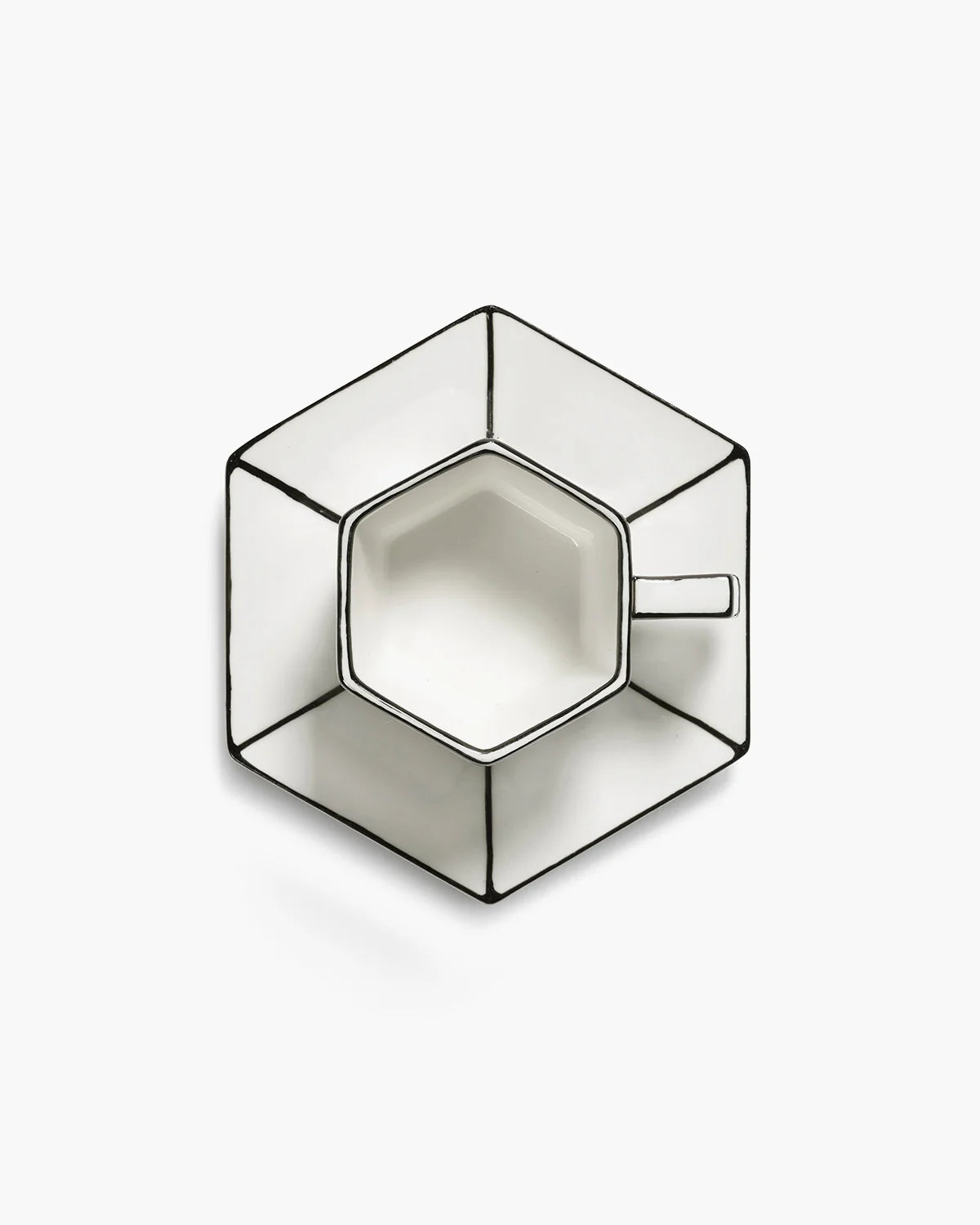 Espresso Cup & Saucer White Black