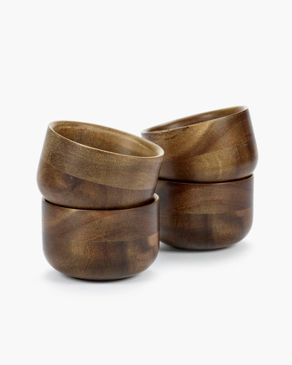 Tea Cup Wood Set of 4