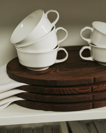 Tray Oval Dark Brown Silhouette