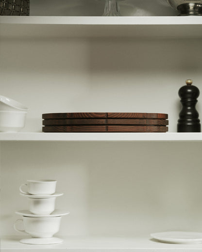 Tray Oval Dark Brown Silhouette