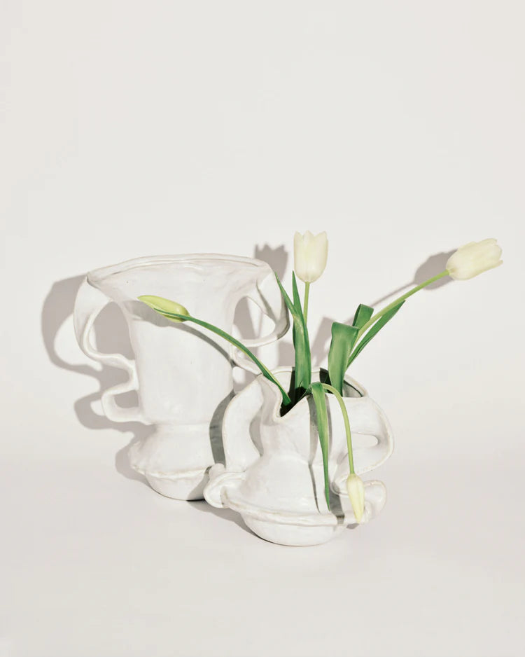 Vase - White Rosie