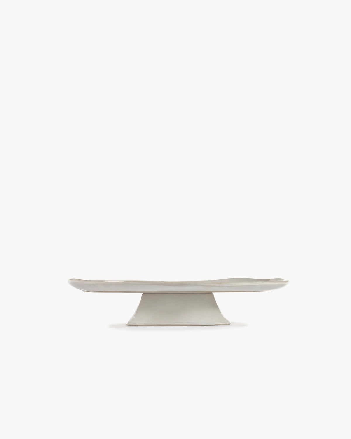 Large Plate On Foot Off-White La Mère