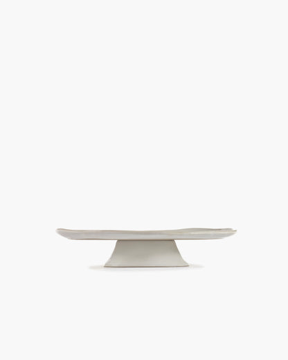 Large Plate On Foot Off-White La Mère