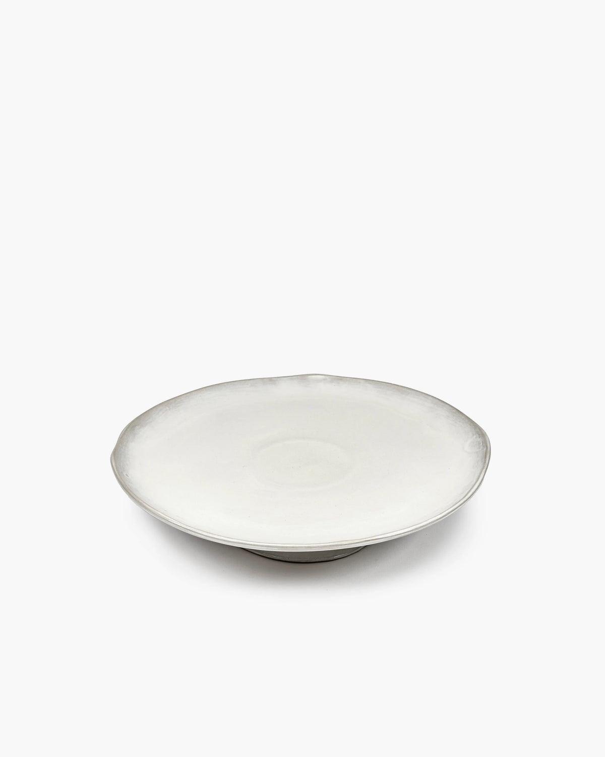 Large Plate On Foot Off-White La Mère