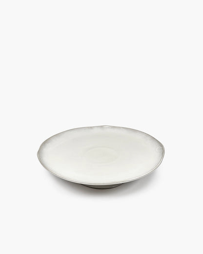 Large Plate On Foot Off-White La Mère