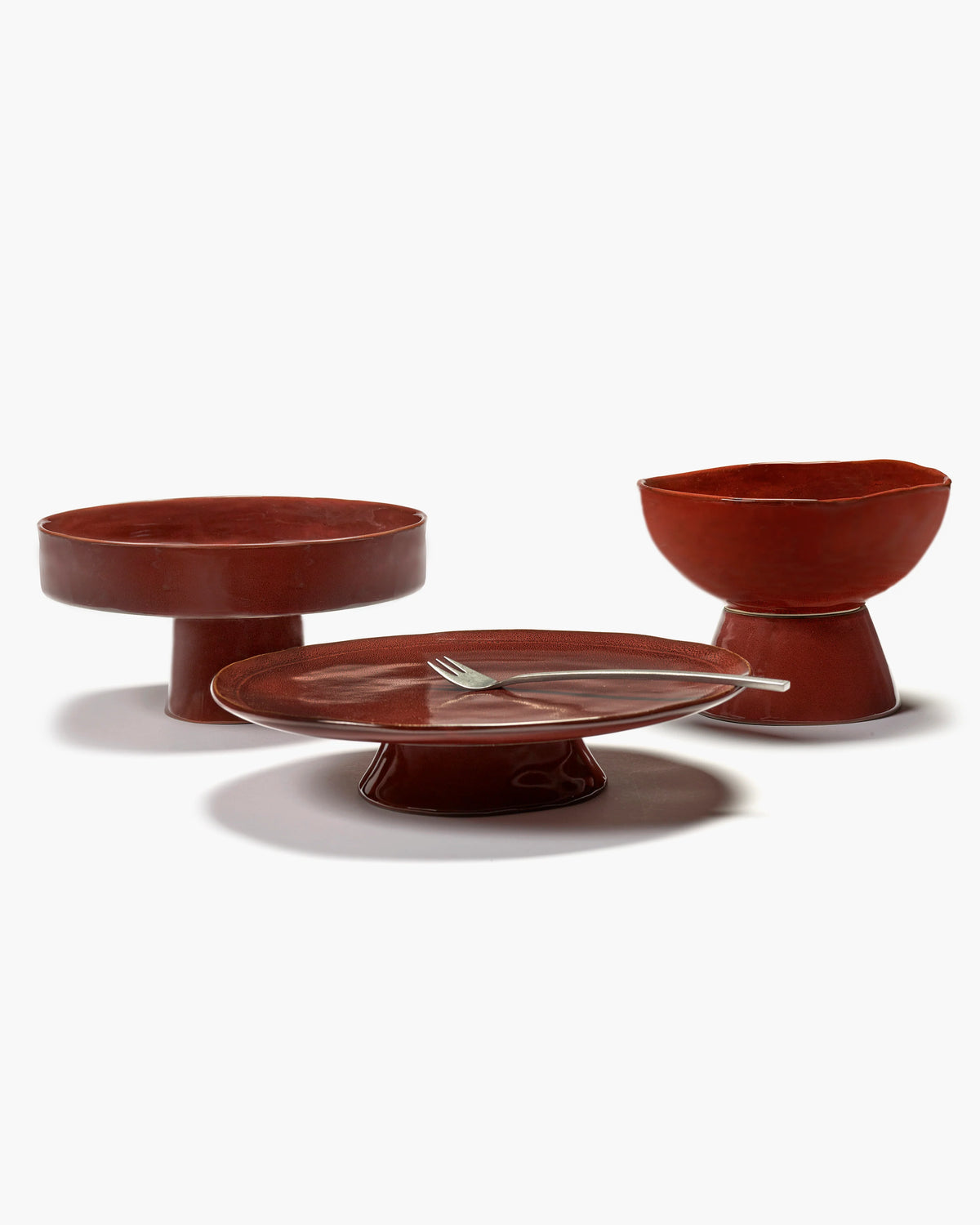 Large Plate Venetian Red La Mère