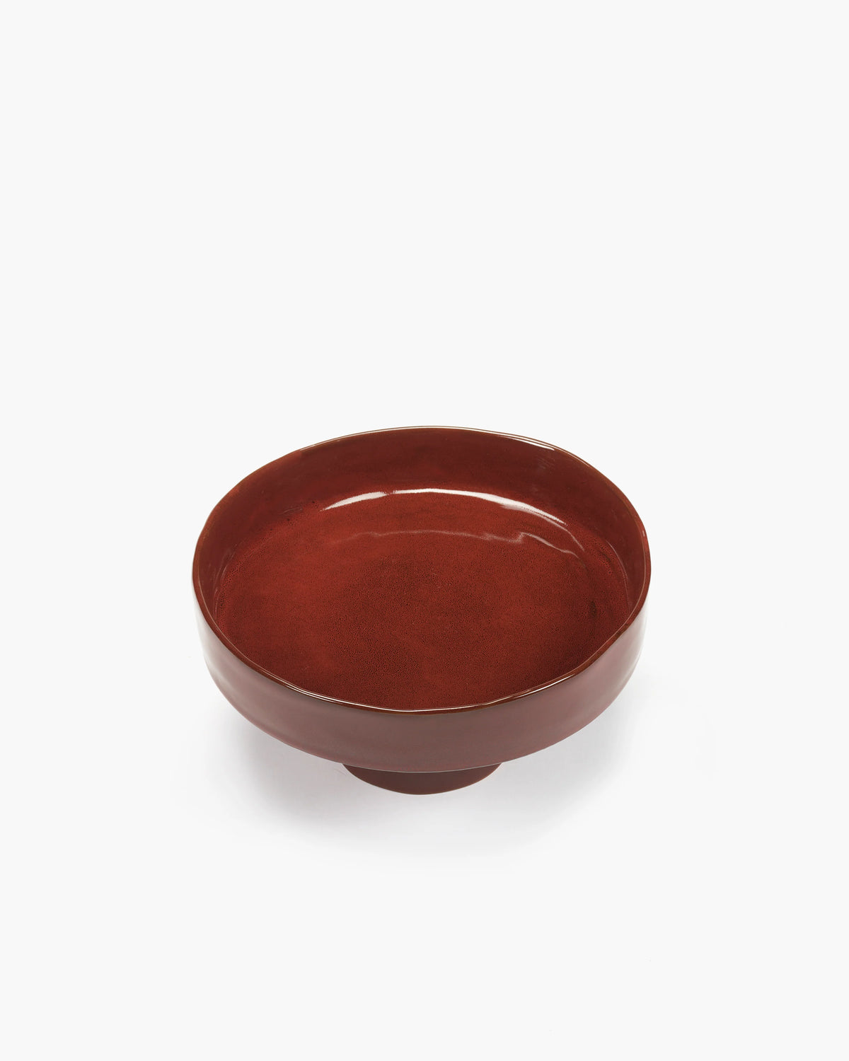 Deep Plate Foot L Venetian Red La Mere