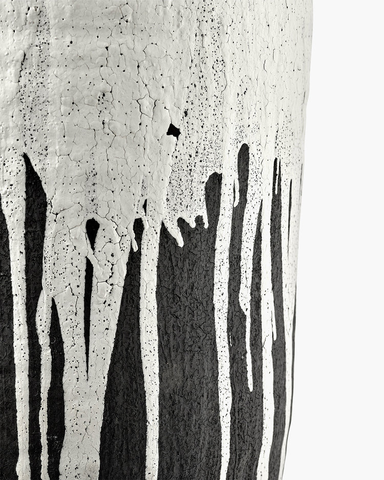 Planter 02 L - Off-White/Dark Brown Dune