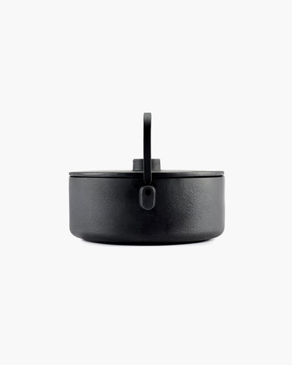 Tea pot cast iron black Collage