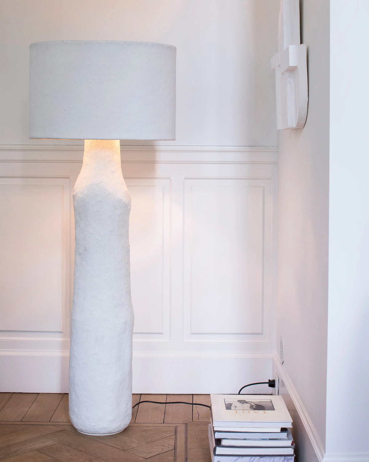 Floor Lamp white  Earth Lampshade