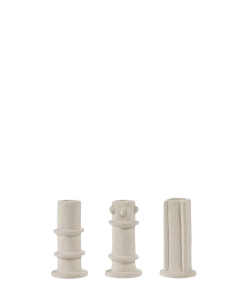 Tealight Holder Set 03 – Beige Molly (Set of 3)