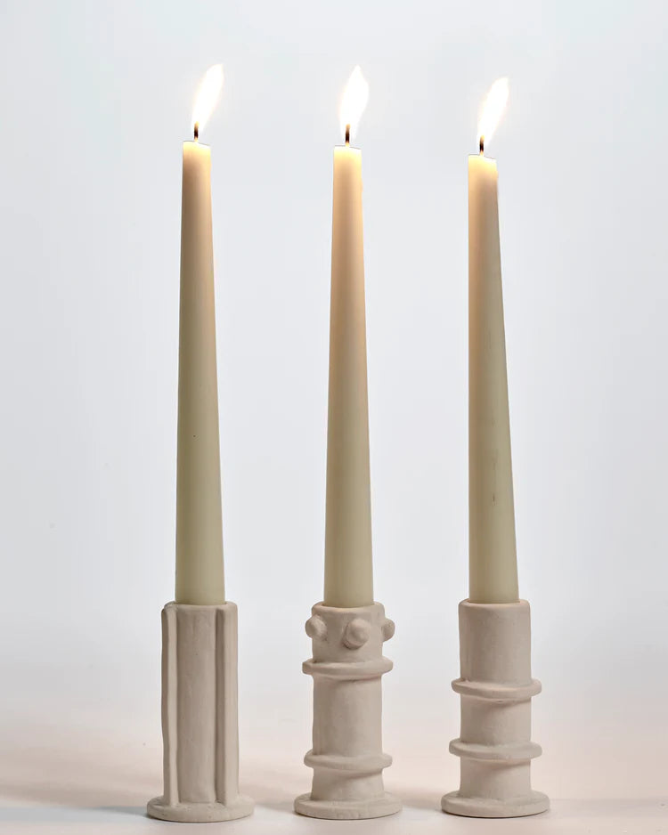 Tealight Holder Set 03 – Beige Molly (Set of 3)