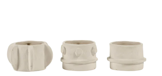 Tealight Holder Set – Beige Molly (Set of 3)
