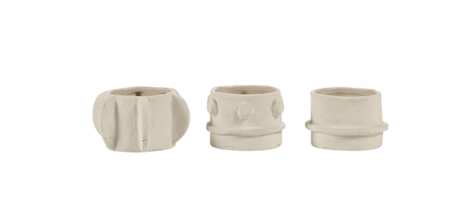 Tealight Holder Set – Beige Molly (Set of 3)